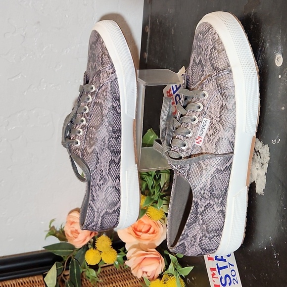 SUPERGA Reptile Print Sneaker 41.5 - Picture 1 of 9